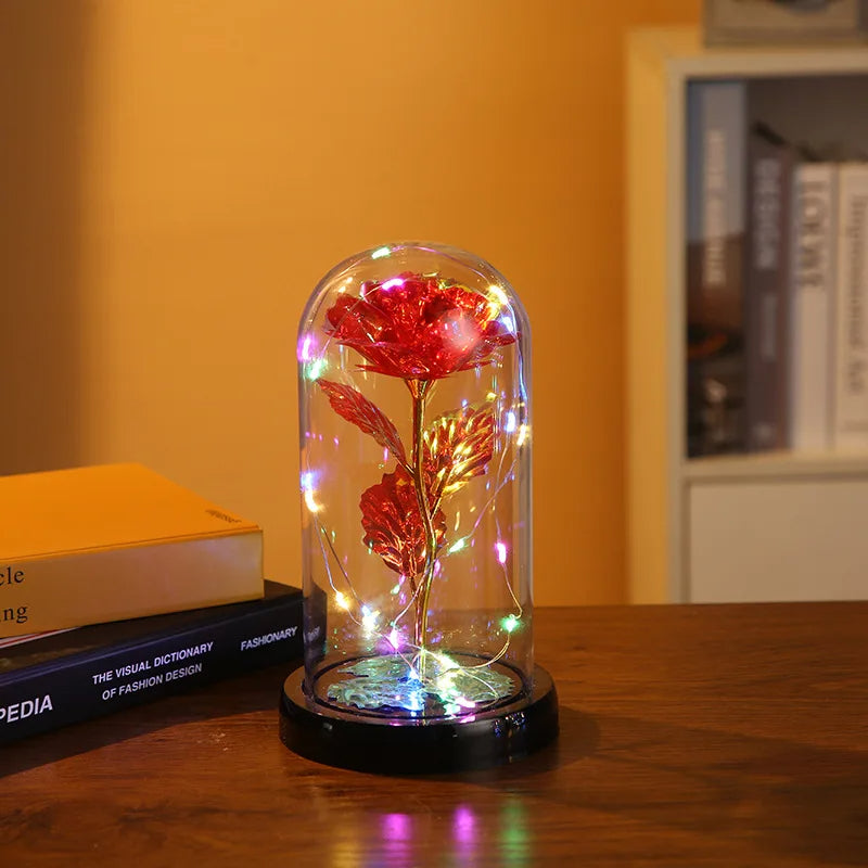 Rose Éternelle sous Cloche en Verre