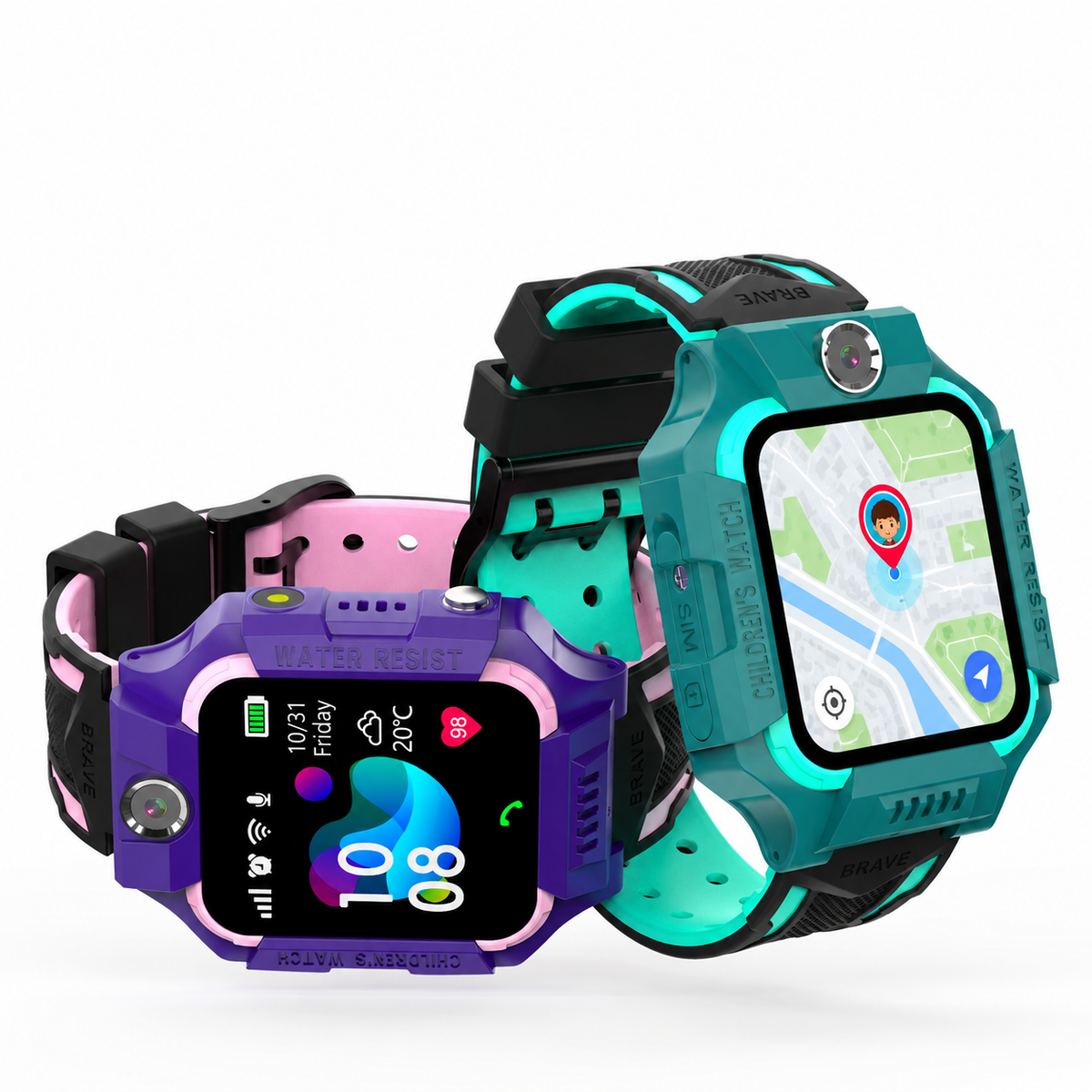 Montre Connectée 2G pour Enfants avec GPS LBS et SOS