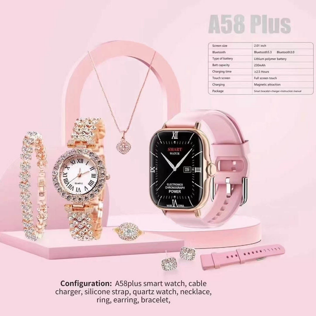 Coffret Montre Connectée A58 Plus pour Femme