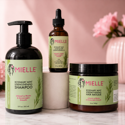 Millie pack of hair mask, essential oil, shampoo عبوة ميلي من قناع الشعر، زيت عطري،شامبو