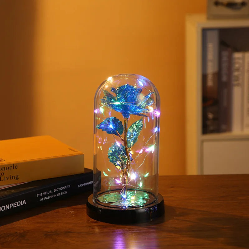 Rose Éternelle sous Cloche en Verre