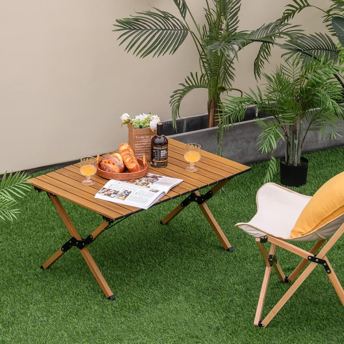 GOPLUS Table de Camping طاولة نزهة قابلة للطي