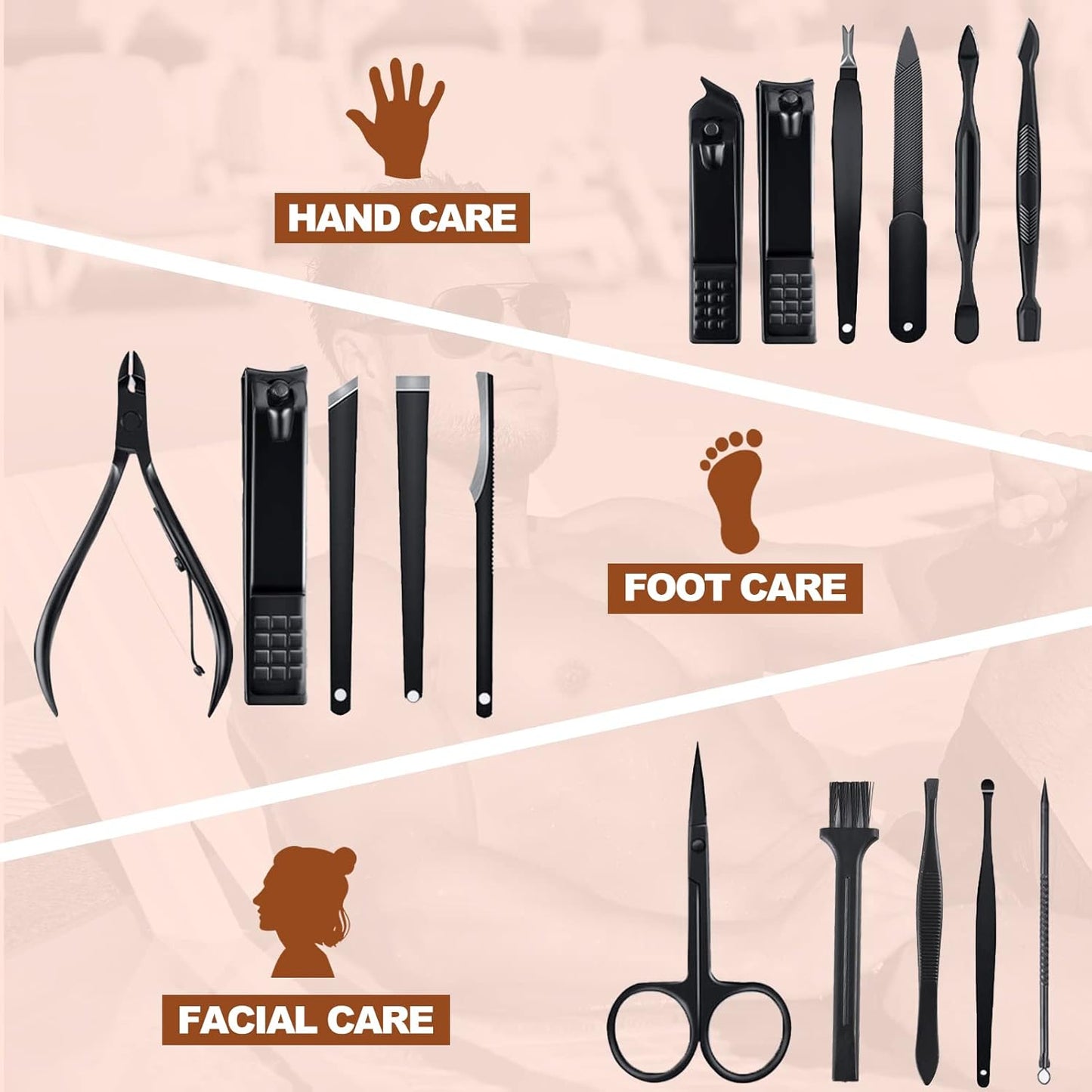 Ensemble de manucure مجموعة مانيكير 16 قطعة